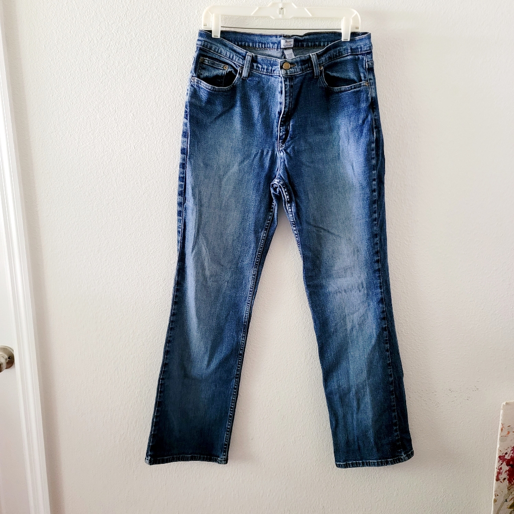 G.H Bass Bootcut Jeans Size 12 Regular Blue Medium Wash 31" Inseam 33" Waist